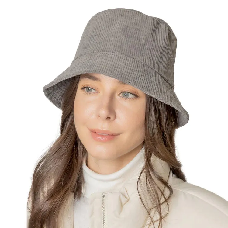 Solid Corduroy Bucket Hat