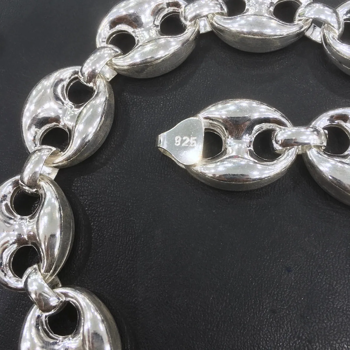 Sterling Silver Mariner Anchor Link Chain Necklace 21mm Thick Heavy