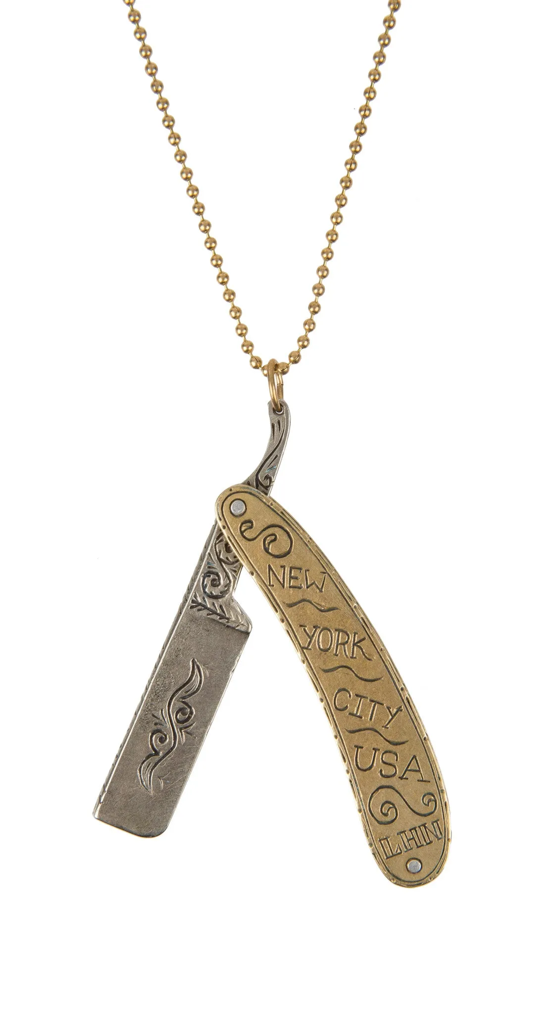 Straight Razor Necklace