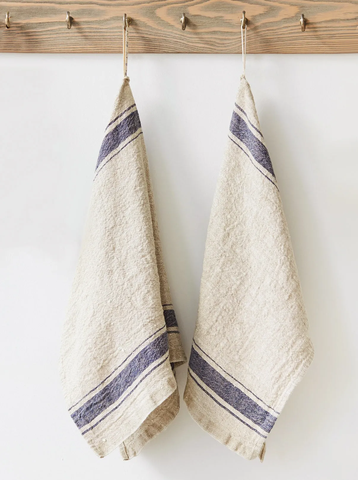 Striped Vintage Linen Tea Towel