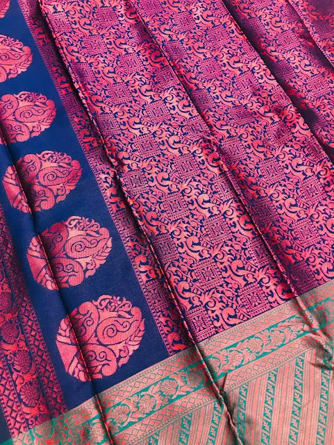 Stunning Maroon Color Line Designer Contrast Rich Pallu And Art Silk Saree