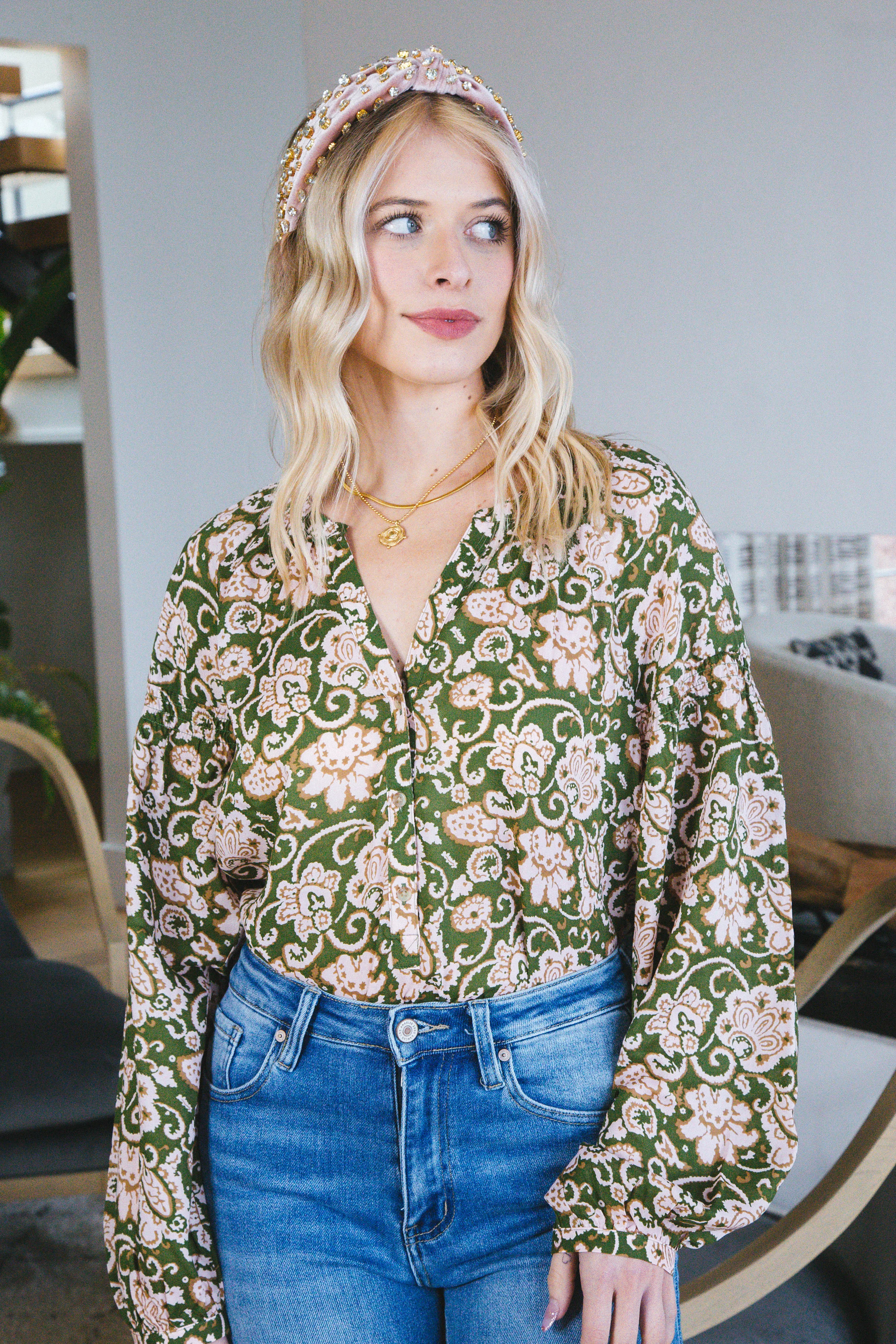 Sunday's Best Printed Blouse, Lush Flora | Sanctuary