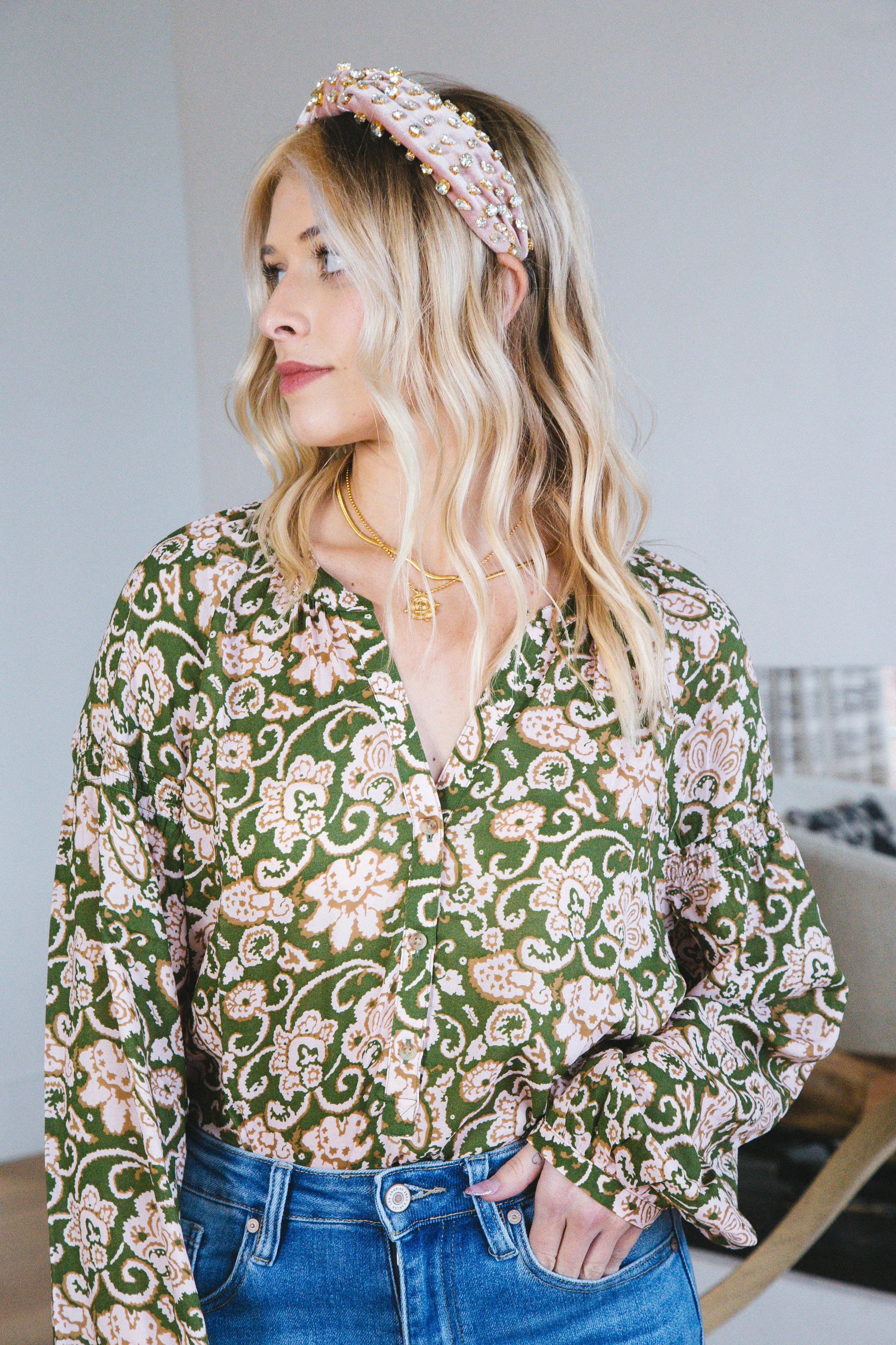 Sunday's Best Printed Blouse, Lush Flora | Sanctuary