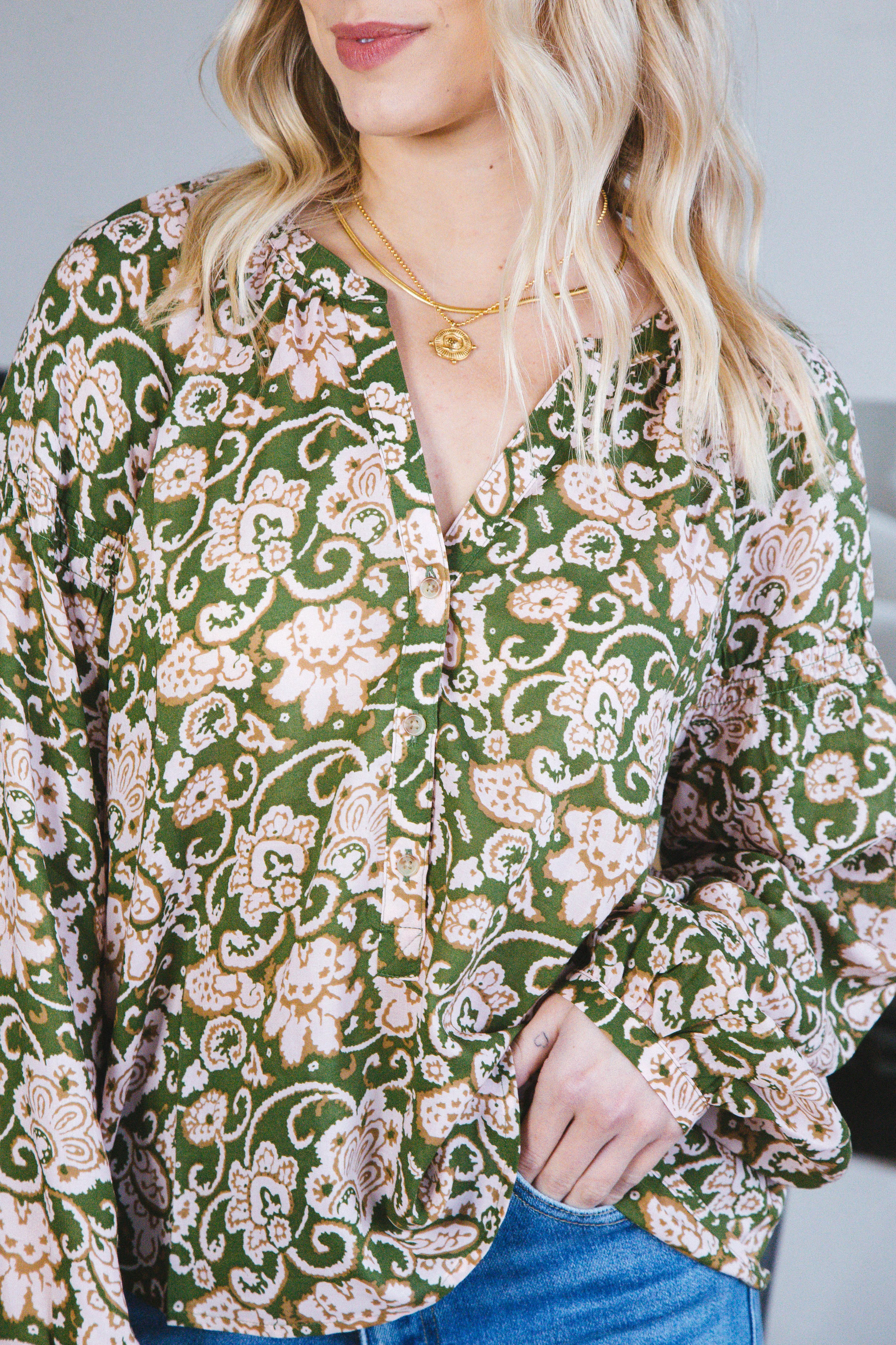 Sunday's Best Printed Blouse, Lush Flora | Sanctuary