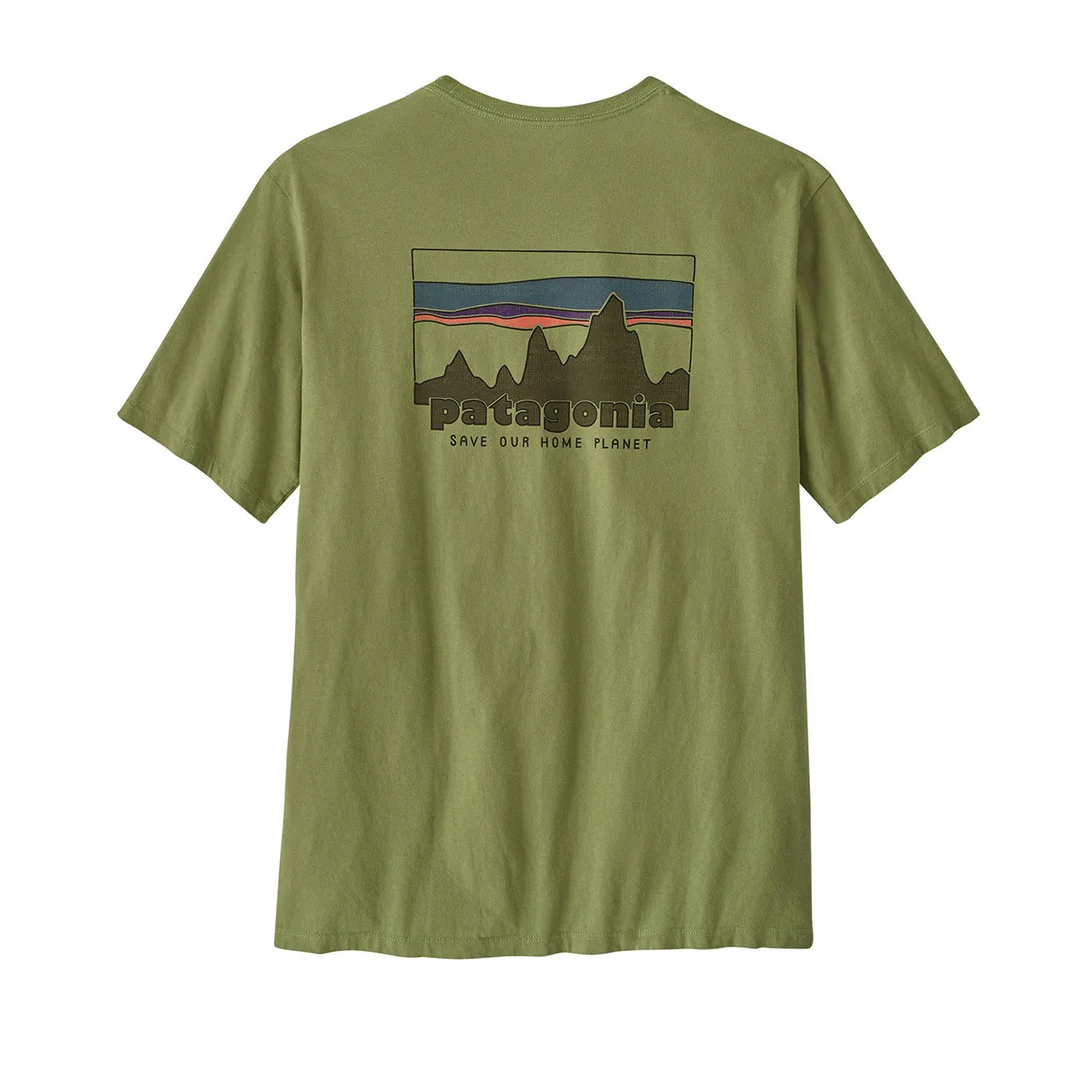 T-shirt Uomo Patagonia 73 Skyline Organic Verde