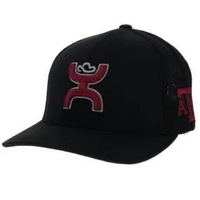 TEXAS A&M BLACK W/MAROON & GREY HOOEY LOGO HAT