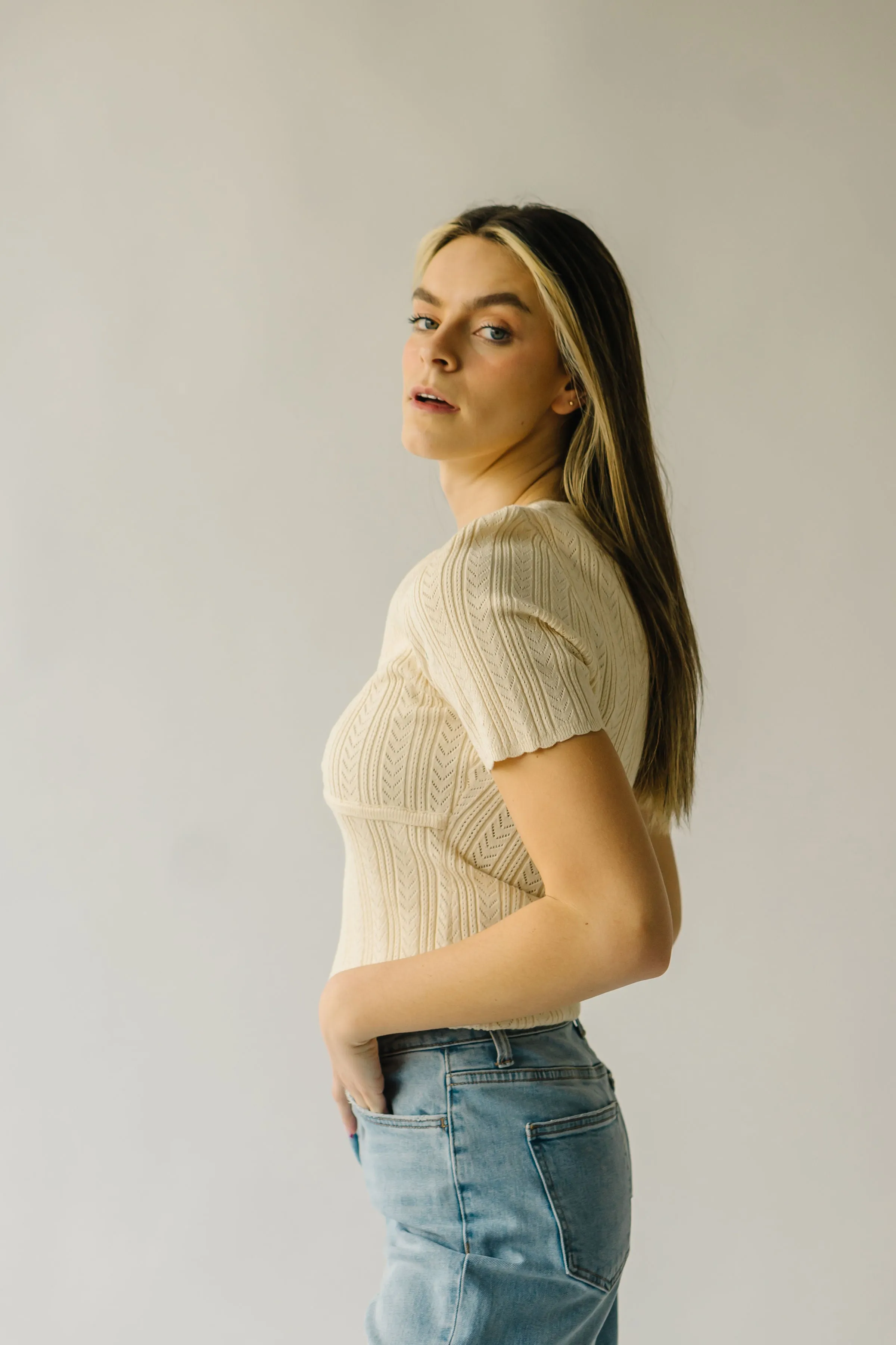 The Gladys Knit Top in Buttercream