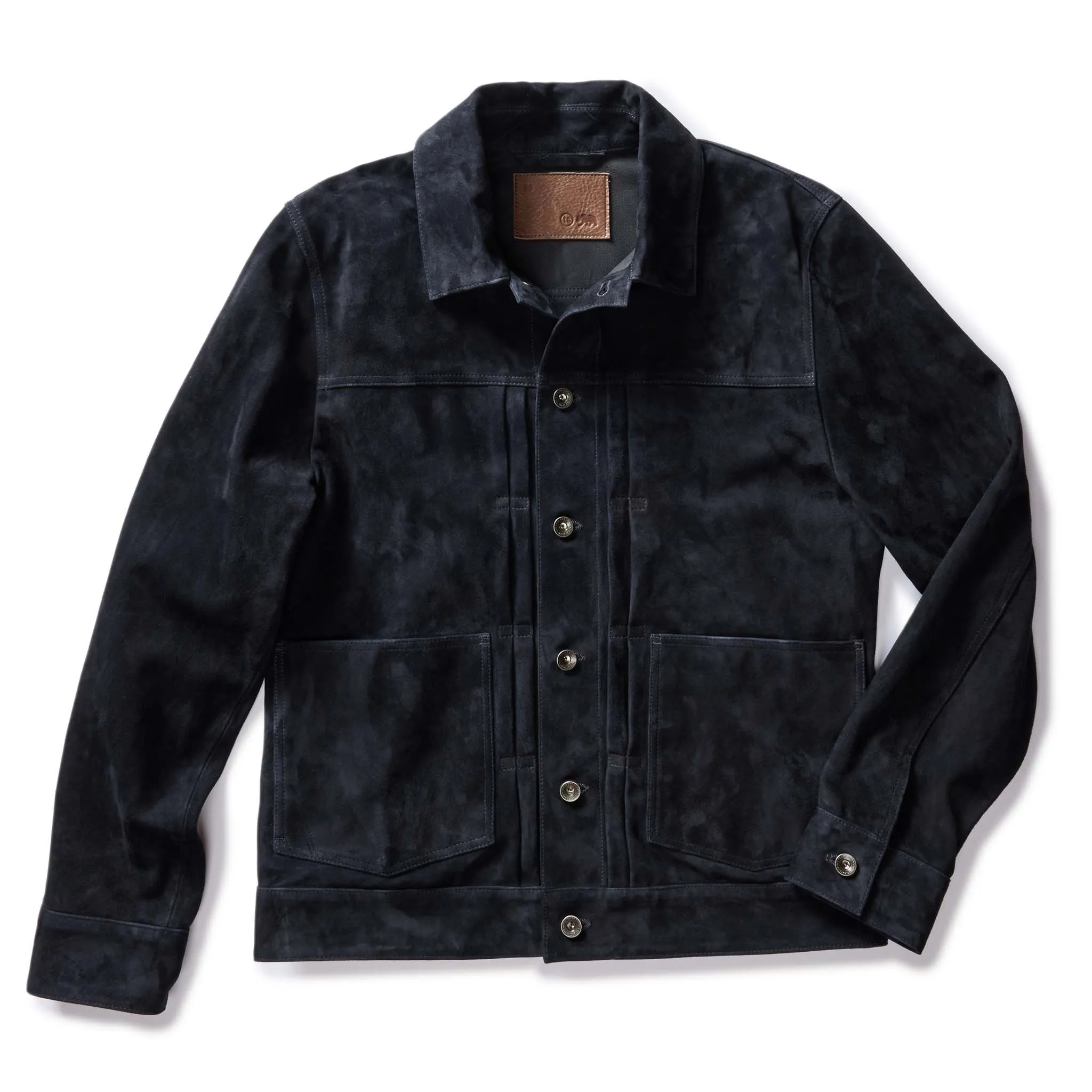 The Ryder Jacket in Dark Navy Suede