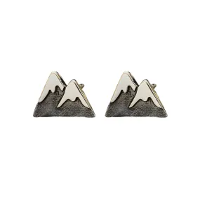 Tiny Charm Post Earrings - Mountain Girl