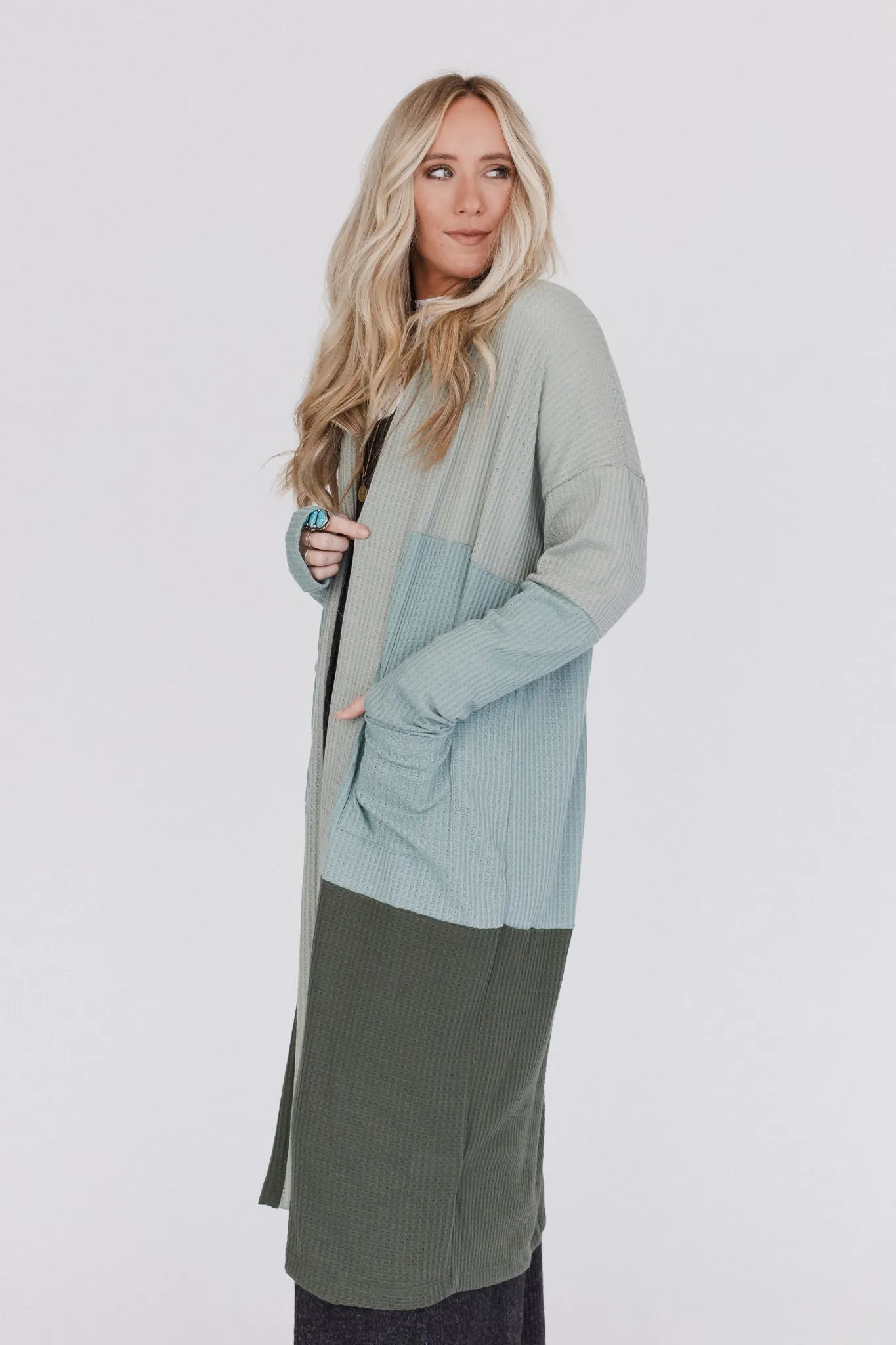 Triple Charm Cardigan - Sage Sea Foam Olive New