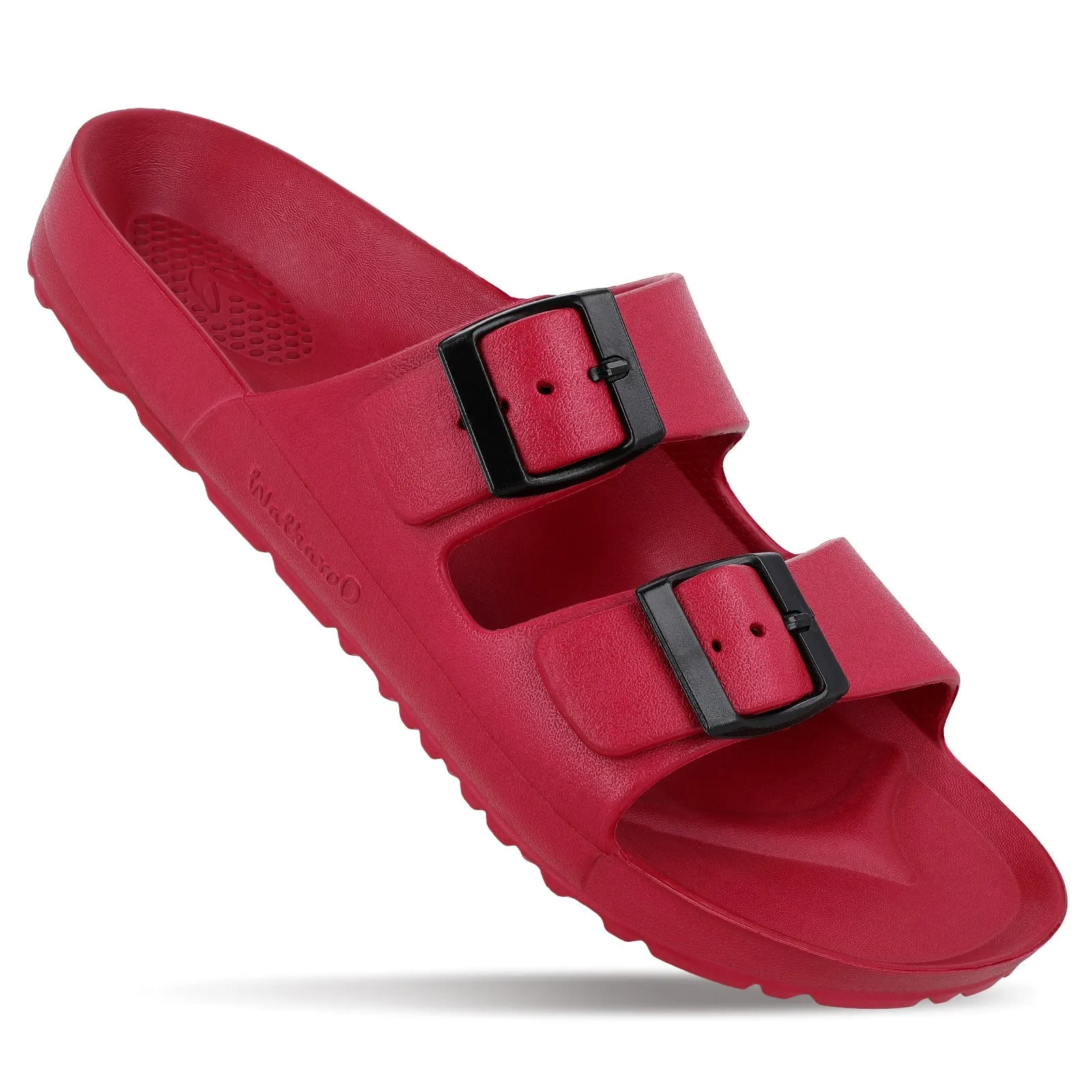 Walkaroo Men Slip On Slide Sandals  - WC4808 Maroon