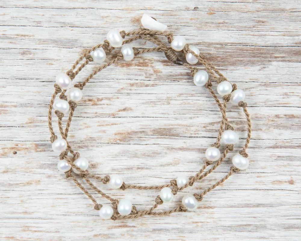 White Pearl Oval Petite - Wrap