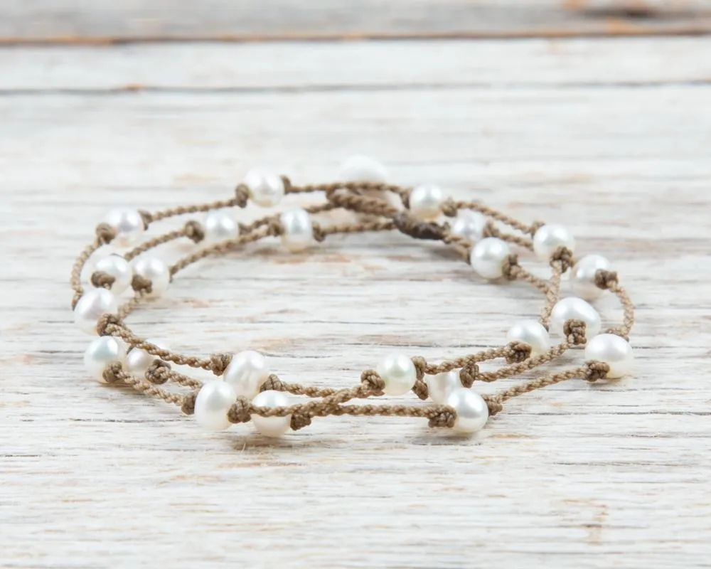 White Pearl Oval Petite - Wrap