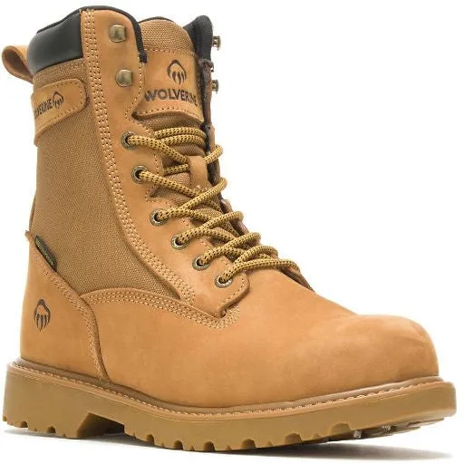 Wolverine Men's Floorhand Insulated 8" WP Soft Toe Work Boot Wheat W220013