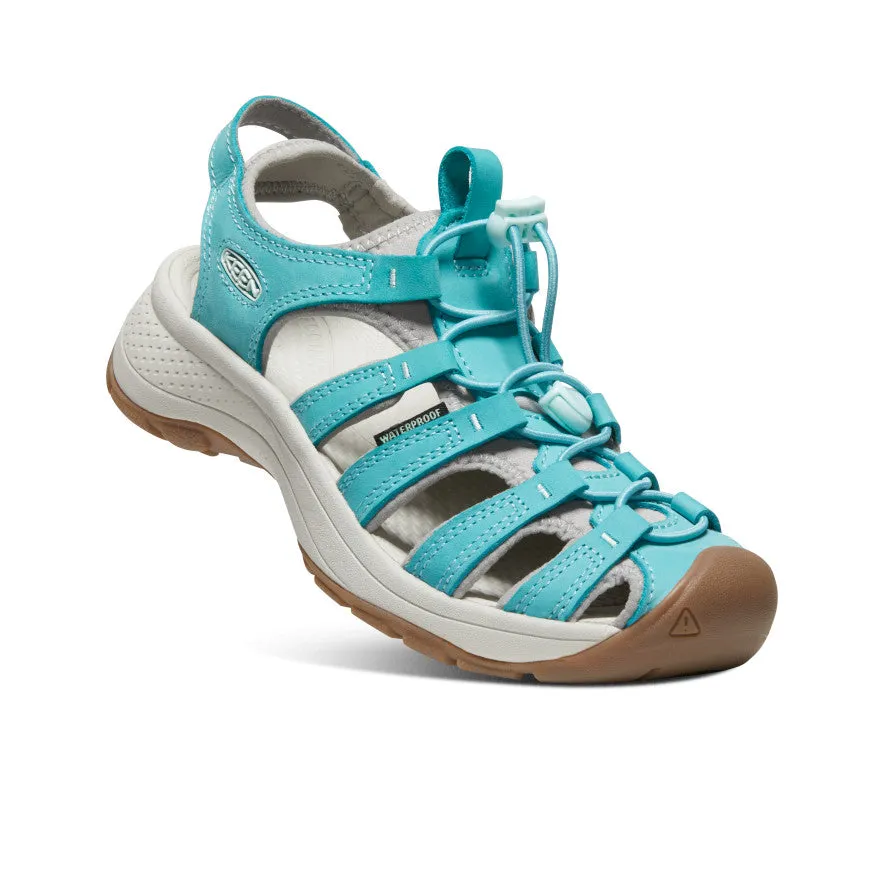 Women's Astoria West Leather Sandal | Porcelain/Blue Glass