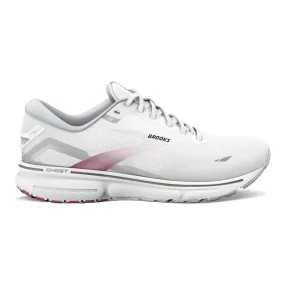 Women's Brooks Ghost 15, White/Oyster/Viola, 5.5 B Medium