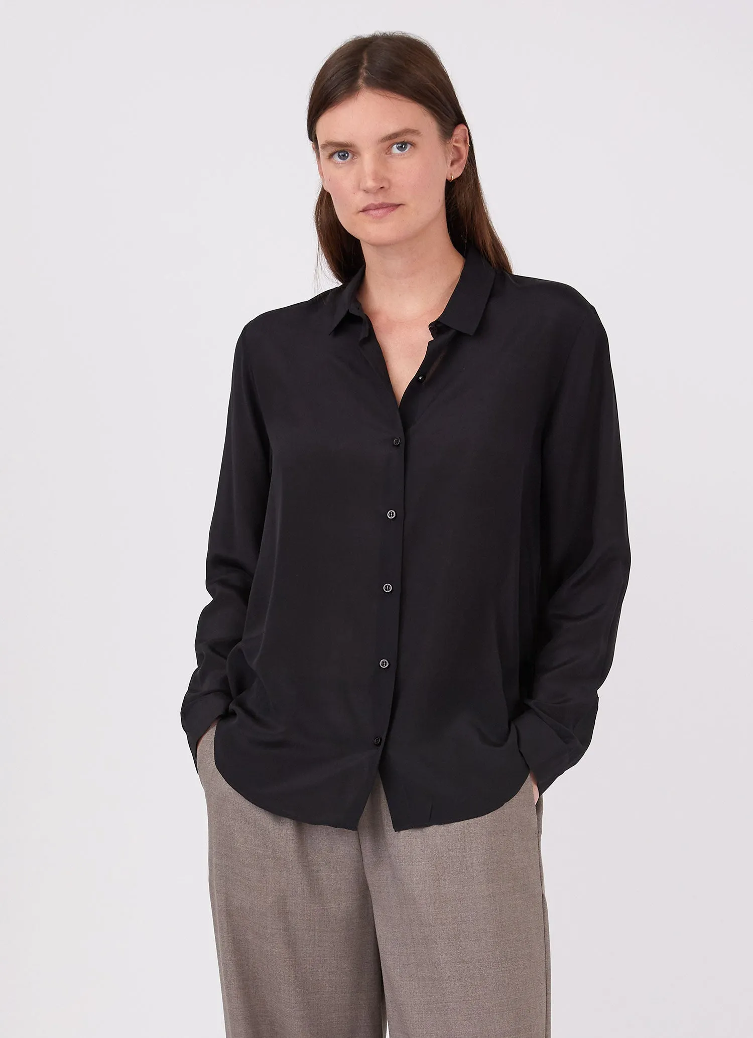 Women's Silk Blouse in Black