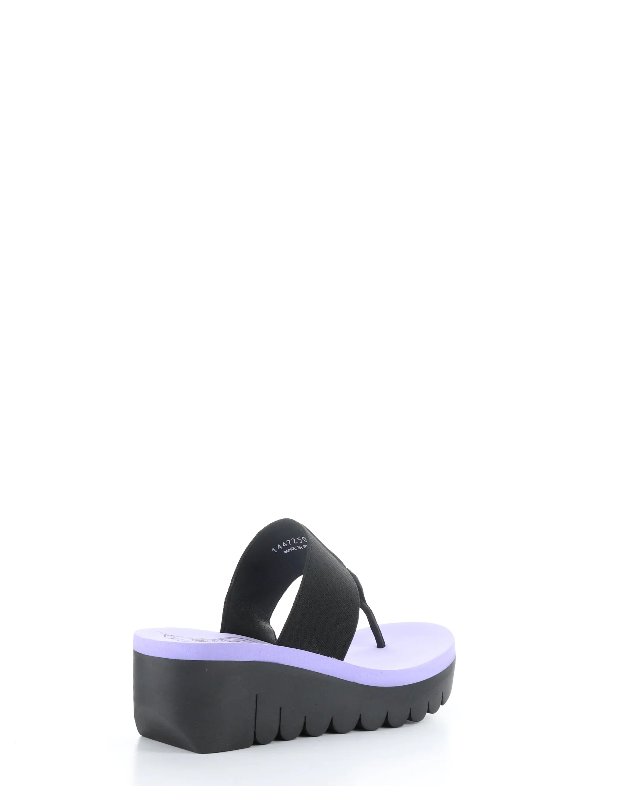 YOMU725FLY 010 BLACK/VIOLA Slip-on Sandals