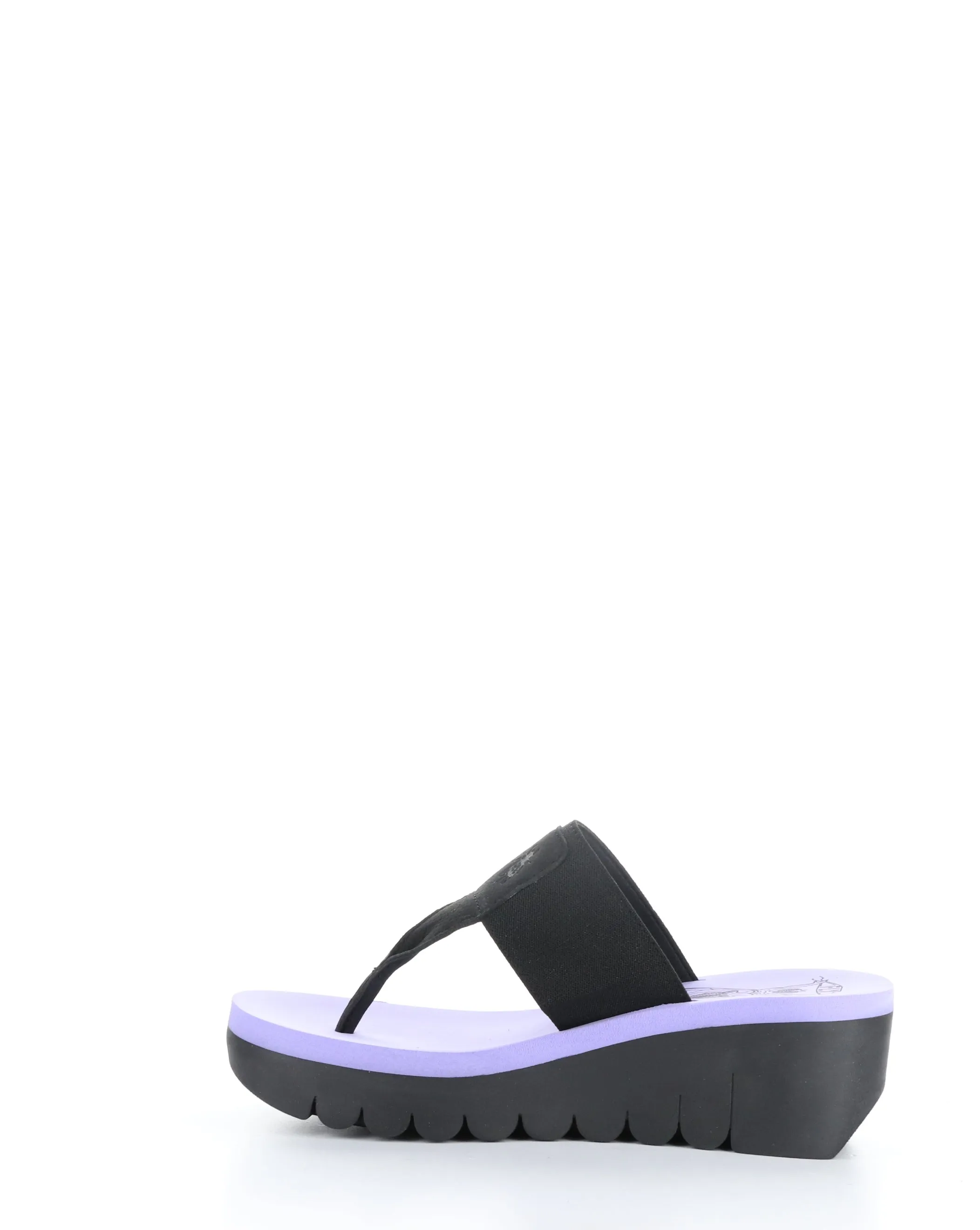 YOMU725FLY 010 BLACK/VIOLA Slip-on Sandals