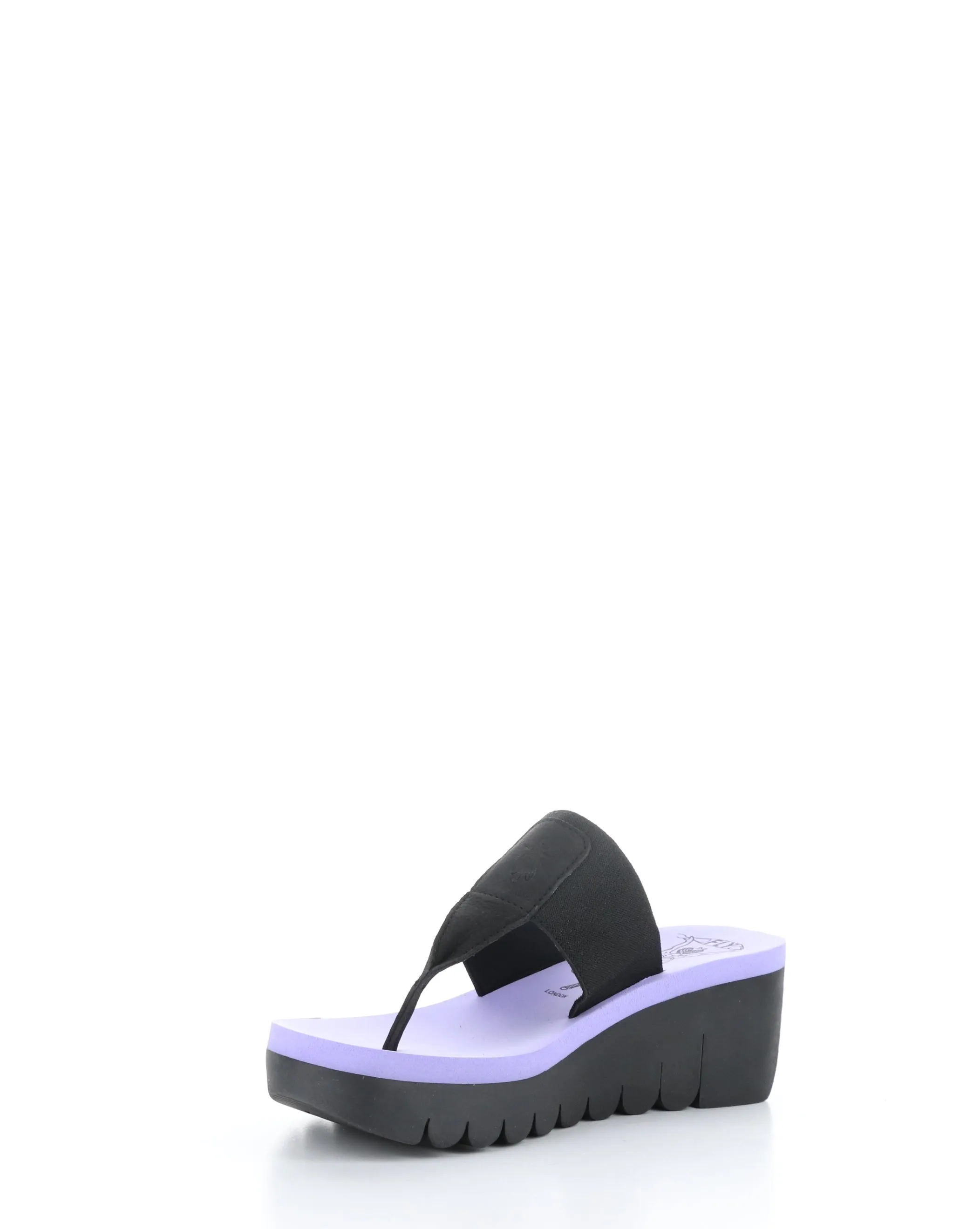 YOMU725FLY 010 BLACK/VIOLA Slip-on Sandals